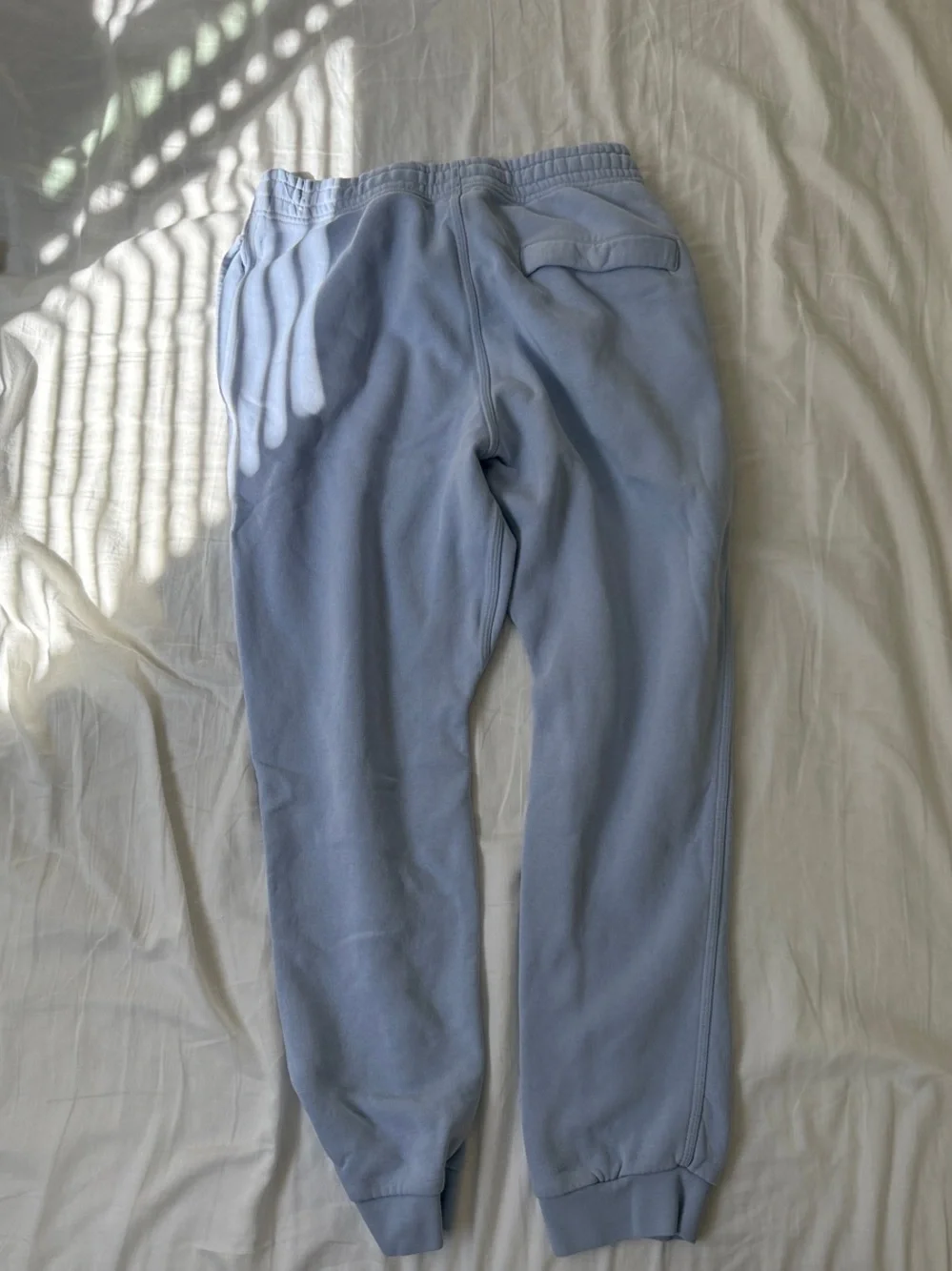 Nike Kids Light Blue Fleece Joggers with Swoosh
